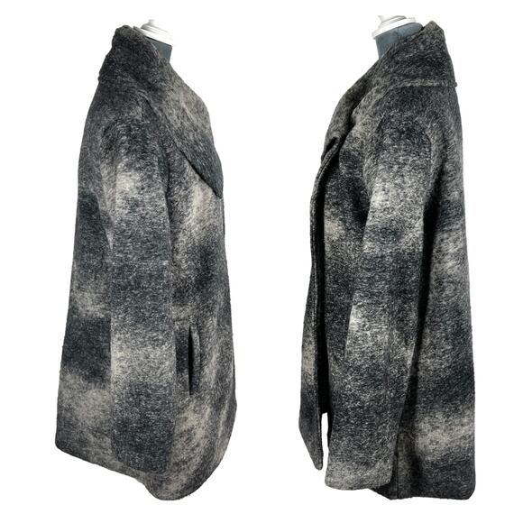 Nanette Lepore Wool Swing Coat Sz Large Gray Wool Mohair Blend Boho Lagenlook - Picture 6 of 13